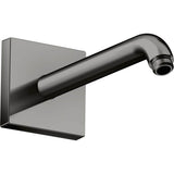 Axor - AXOR ShowerSolutions Showerarm Square, 9'' in Polished Black Chrome - Polished Black Chrome
