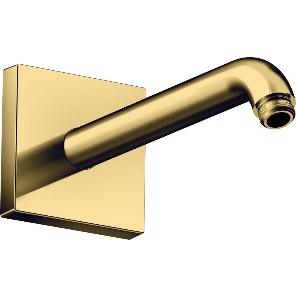 Axor - AXOR ShowerSolutions Showerarm Square, 9'' in Polished Gold Optic - Polished Gold Optic