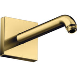 Axor - AXOR ShowerSolutions Showerarm Square, 9'' in Polished Gold Optic - Polished Gold Optic