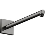 Axor - AXOR ShowerSolutions Showerarm Square, 15'' in Polished Black Chrome - Polished Black Chrome