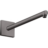 Axor - AXOR ShowerSolutions Showerarm Square, 15'' in Brushed Black Chrome - Brushed Black Chrome