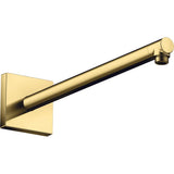 Axor - AXOR ShowerSolutions Showerarm Square, 15'' in Polished Gold Optic - Polished Gold Optic