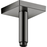 Axor - AXOR ShowerSolutions Extension Pipe for Ceiling Mount Square, 4'' in Polished Black Chrome - Polished Black Chrome