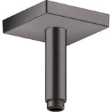 Axor - AXOR ShowerSolutions Extension Pipe for Ceiling Mount Square, 4'' in Brushed Black Chrome - Brushed Black Chrome