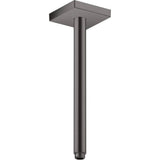 Axor - AXOR ShowerSolutions Extension Pipe for Ceiling Mount Square, 12'' in Brushed Black Chrome - Brushed Black Chrome