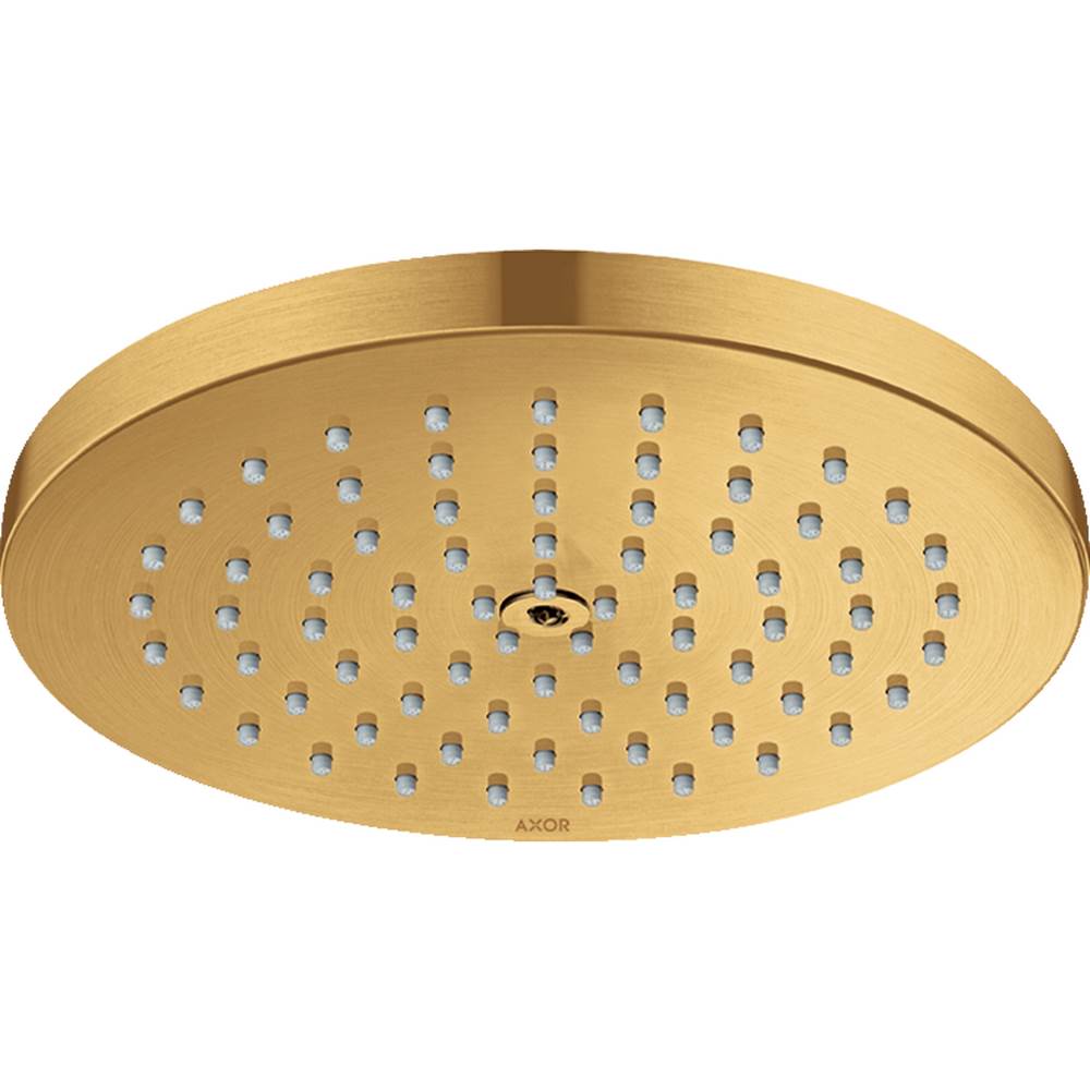 Axor - AXOR ShowerSolutions Showerhead 180 1-Jet Powder Rain, 1.75 GPM in Brushed Gold Optic - Brushed Gold Optic
