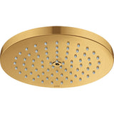 Axor - AXOR ShowerSolutions Showerhead 180 1-Jet Powder Rain, 1.75 GPM in Brushed Gold Optic - Brushed Gold Optic