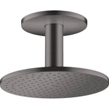 Axor - AXOR ShowerSolutions Showerhead 250 2-Jet Ceiling Connection, 2.5 GPM in Brushed Black Chrome - Brushed Black Chrome