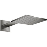 Axor - AXOR ShowerSolutions Showerhead 250 Square 2- Jet with Showerarm Trim, 2.5 GPM in Polished Black Chrome - Polished Black Chrome