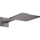 Axor - AXOR ShowerSolutions Showerhead 250 Square 2- Jet with Showerarm Trim, 2.5 GPM in Brushed Black Chrome - Brushed Black Chrome