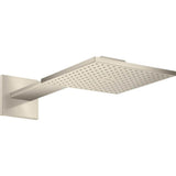 Axor - AXOR ShowerSolutions Showerhead 250 Square 2- Jet with Showerarm Trim, 2.5 GPM in Brushed Nickel - Brushed Nickel