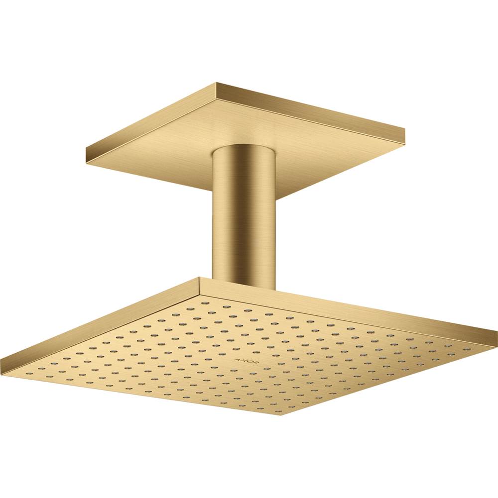 Axor - AXOR ShowerSolutions Showerhead 250 Square 2-Jet Ceiling Connection, 1.75 GPM in Brushed Gold Optic - Brushed Gold Optic