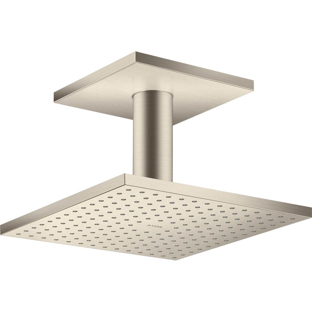 Axor - AXOR ShowerSolutions Showerhead 250 Square 2-Jet Ceiling Connection, 2.5 GPM in Brushed Nickel - Brushed Nickel