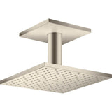 Axor - AXOR ShowerSolutions Showerhead 250 Square 2-Jet Ceiling Connection, 2.5 GPM in Brushed Nickel - Brushed Nickel