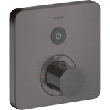 Axor - AXOR ShowerSelect Thermostatic Trim SoftCube for 1 Function in Brushed Black Chrome - Brushed Black Chrome