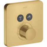 Axor - AXOR ShowerSelect Thermostatic Trim SoftCube for 2 Functions in Brushed Gold Optic - Brushed Gold Optic