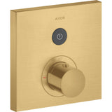 Axor - AXOR ShowerSelect Thermostatic Trim Square for 1 Function in Brushed Gold Optic - Brushed Gold Optic