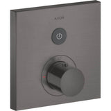 Axor - AXOR ShowerSelect Thermostatic Trim Square for 1 Function in Brushed Black Chrome - Brushed Black Chrome