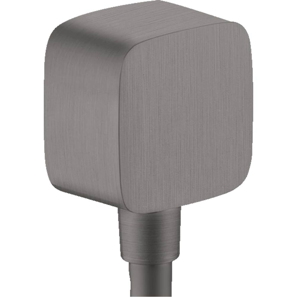 Axor - AXOR ShowerSolutions Wall Outlet SoftCube with Check Valves in Brushed Black Chrome - Brushed Black Chrome