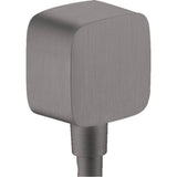 Axor - AXOR ShowerSolutions Wall Outlet SoftCube with Check Valves in Brushed Black Chrome - Brushed Black Chrome