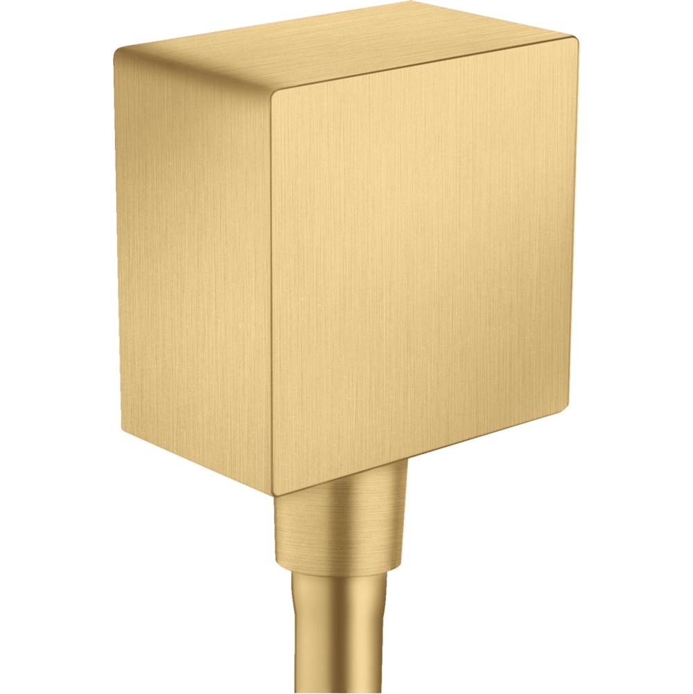 Axor - AXOR ShowerSolutions Wall Outlet Square with Check Valves in Brushed Gold Optic - Brushed Gold Optic