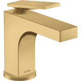 Axor - AXOR Citterio Single-Hole Faucet 90 with Pop-Up Drain- Rhombic Cut, 1.2 GPM in Brushed Gold Optic - Brushed Gold Optic
