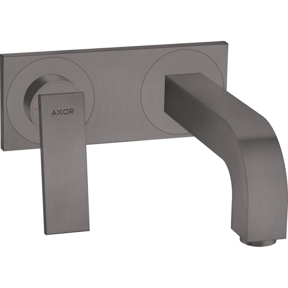 Axor - AXOR Citterio Wall-Mounted Single-Handle Faucet Trim with Base Plate, 1.2 GPM in Brushed Black Chrome - Brushed Black Chrome