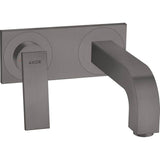 Axor - AXOR Citterio Wall-Mounted Single-Handle Faucet Trim with Base Plate, 1.2 GPM in Brushed Black Chrome - Brushed Black Chrome