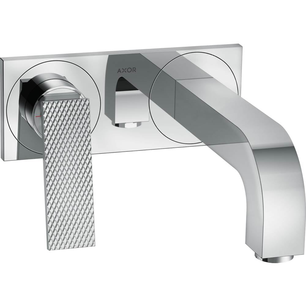 Axor - AXOR Citterio Wall-Mounted Single-Handle Faucet Trim with Base Plate- Rhombic Cut, 1.2 GPM in Chrome - Chrome