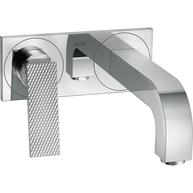 Axor - AXOR Citterio Wall-Mounted Single-Handle Faucet Trim with Base Plate- Rhombic Cut, 1.2 GPM in Chrome - Chrome
