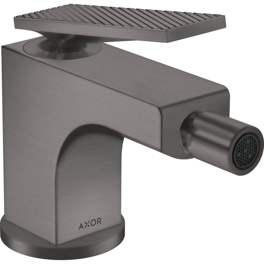 Axor - AXOR Citterio Single-Hole Bidet Faucet with Pop-Up Drain- Rhombic Cut, 1.5 GPM in Brushed Black Chrome - Brushed Black Chrome