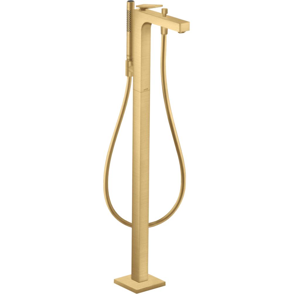 Axor - AXOR Citterio Freestanding Tub Filler Trim with 1.75 GPM Handshower- Rhombic Cut in Brushed Gold Optic - Brushed Gold Optic