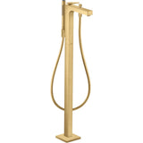 Axor - AXOR Citterio Freestanding Tub Filler Trim with 1.75 GPM Handshower- Rhombic Cut in Brushed Gold Optic - Brushed Gold Optic
