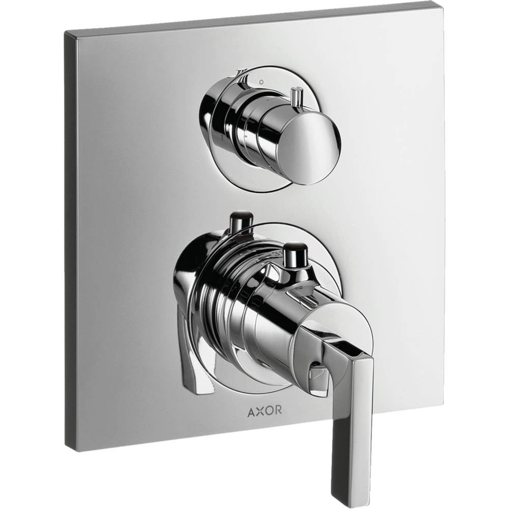 Axor - AXOR Citterio Thermostatic Trim with Volume Control in Brushed Black Chrome - Brushed Black Chrome