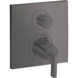 Axor - AXOR Citterio Thermostatic Trim with Volume Control and Diverter in Brushed Black Chrome - Brushed Black Chrome