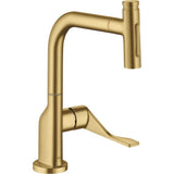 Axor - AXOR Citterio  Kitchen Faucet Select 2-Spray Pull-Out, 1.75 GPM in Brushed Gold Optic - Brushed Gold Optic