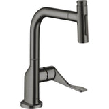 Axor - AXOR Citterio  Kitchen Faucet Select 2-Spray Pull-Out, 1.75 GPM in Brushed Black Chrome - Brushed Black Chrome