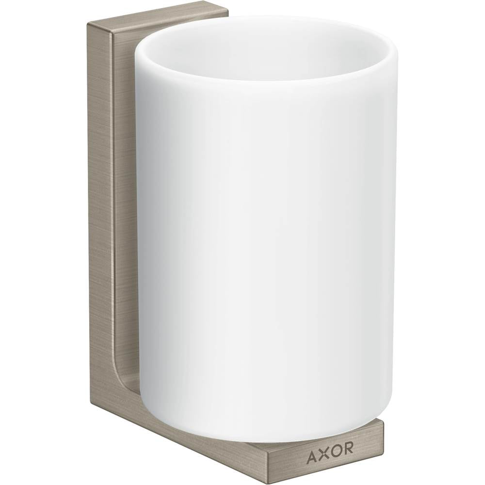 Axor - AXOR Universal Rectangular  Toothbrush Tumbler in Brushed Nickel - Brushed Nickel