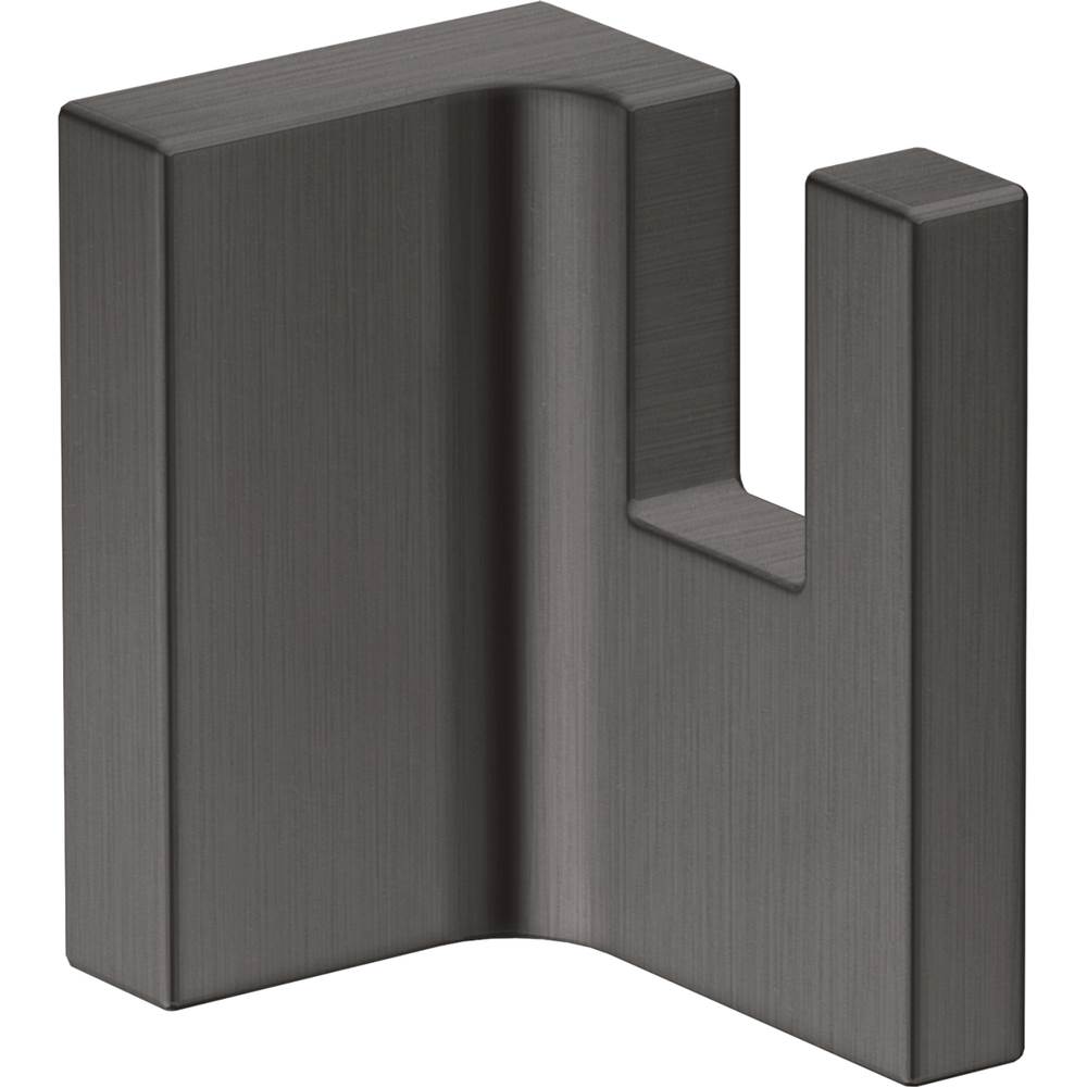 Axor - AXOR Universal Rectangular  Towel Hook in Brushed Black Chrome - Brushed Black Chrome