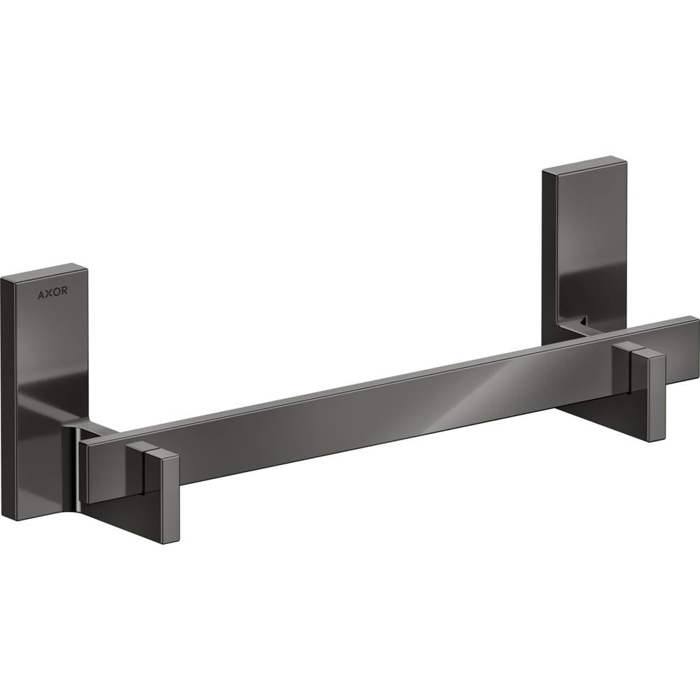 Axor - AXOR Universal Rectangular  Towel Bar, 12'' in Polished Black Chrome - Polished Black Chrome