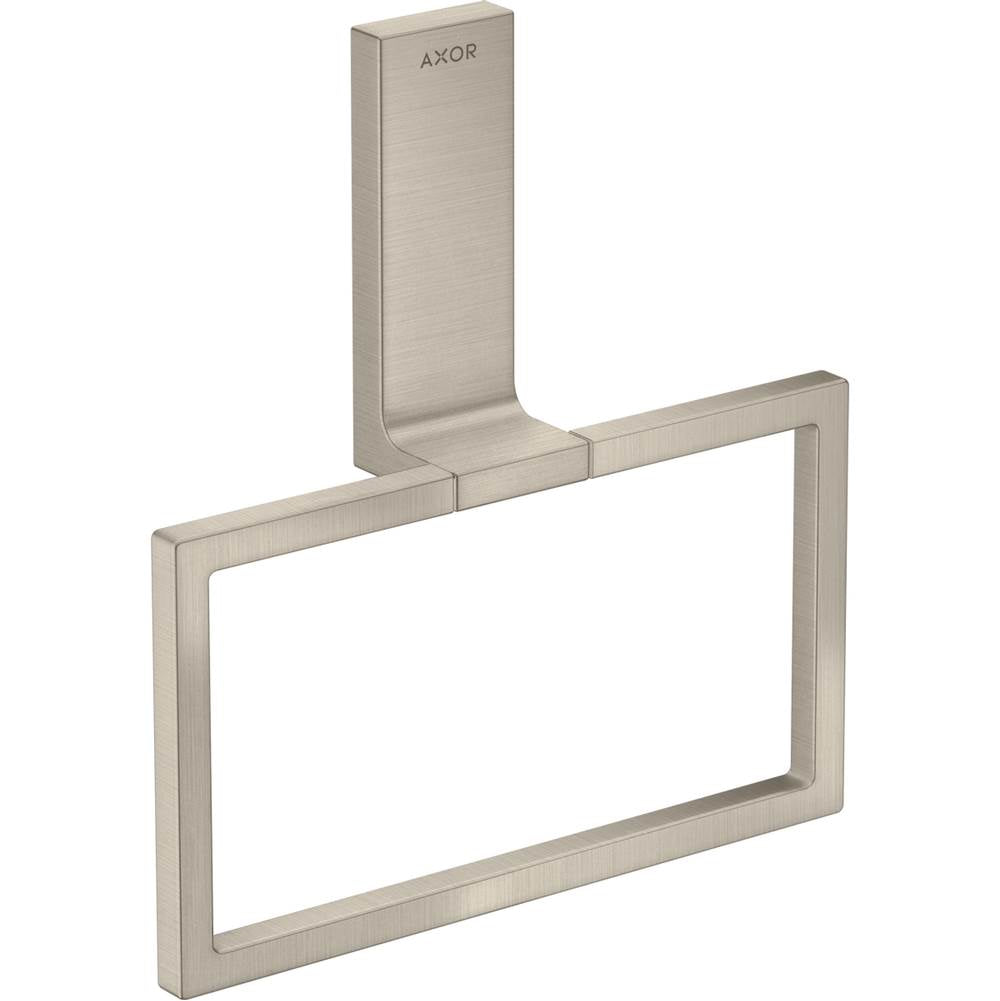 Axor - AXOR Universal Rectangular  Towel Ring in Brushed Nickel - Brushed Nickel
