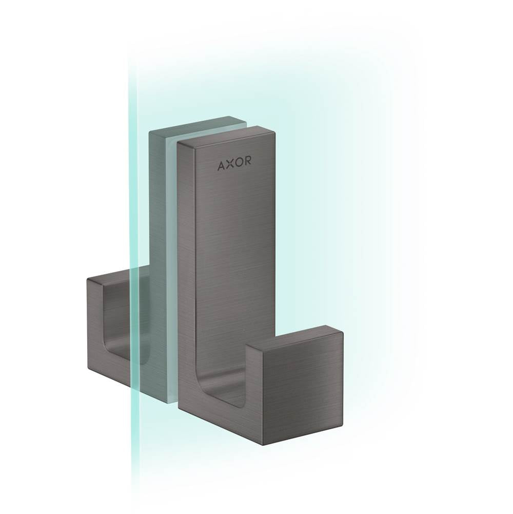 Axor - AXOR Universal Rectangular  Shower Door Handle in Brushed Black Chrome - Brushed Black Chrome