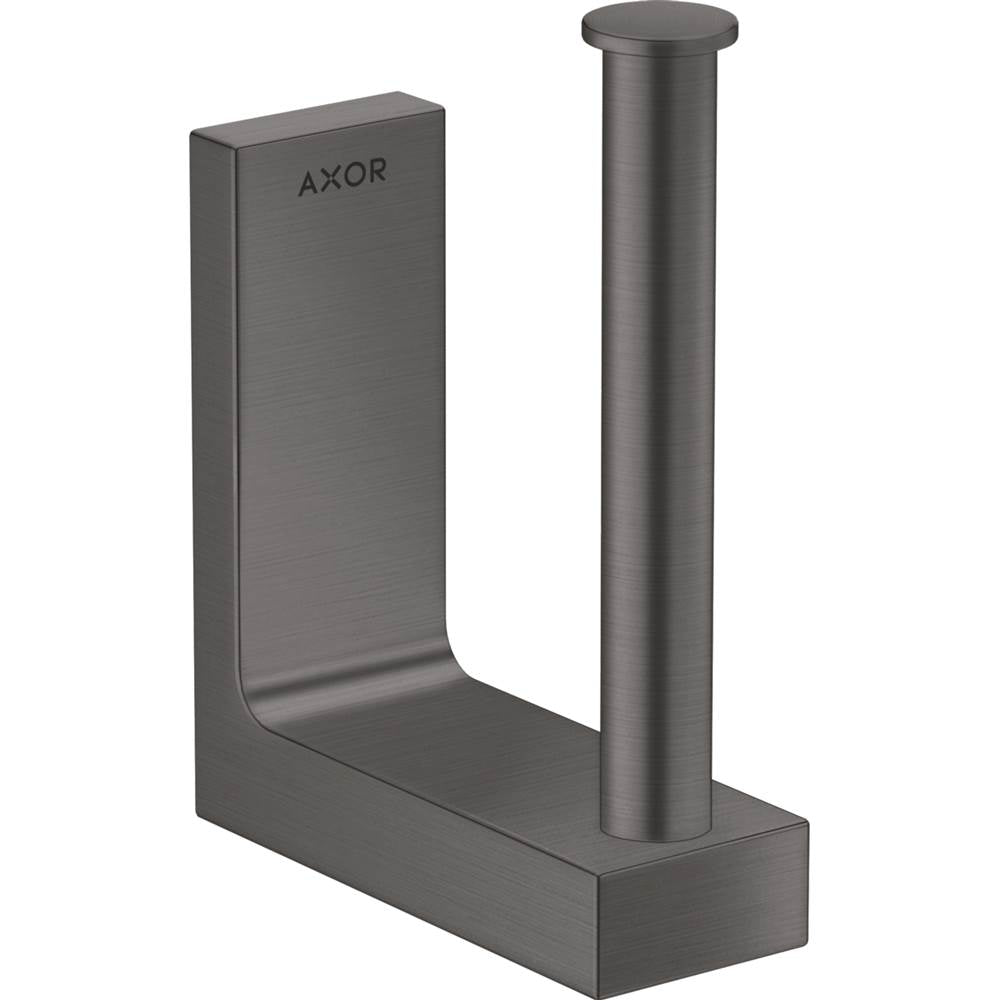 Axor - AXOR Universal Rectangular  Spare Roll Holder in Brushed Black Chrome - Brushed Black Chrome