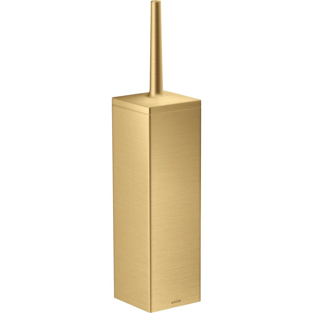 Axor - AXOR Universal Rectangular  Toilet Brush Holder, Wall-Mounted in Brushed Gold Optic - Brushed Gold Optic