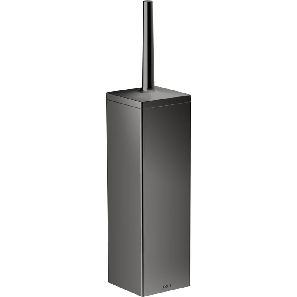 Axor - AXOR Universal Rectangular  Toilet Brush Holder, Wall-Mounted in Polished Black Chrome - Polished Black Chrome