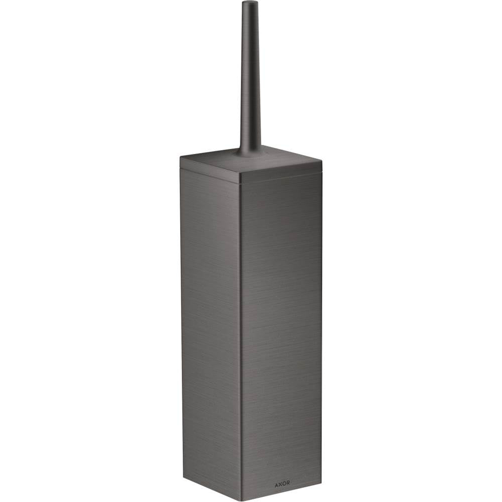Axor - AXOR Universal Rectangular  Toilet Brush Holder, Wall-Mounted in Brushed Black Chrome - Brushed Black Chrome