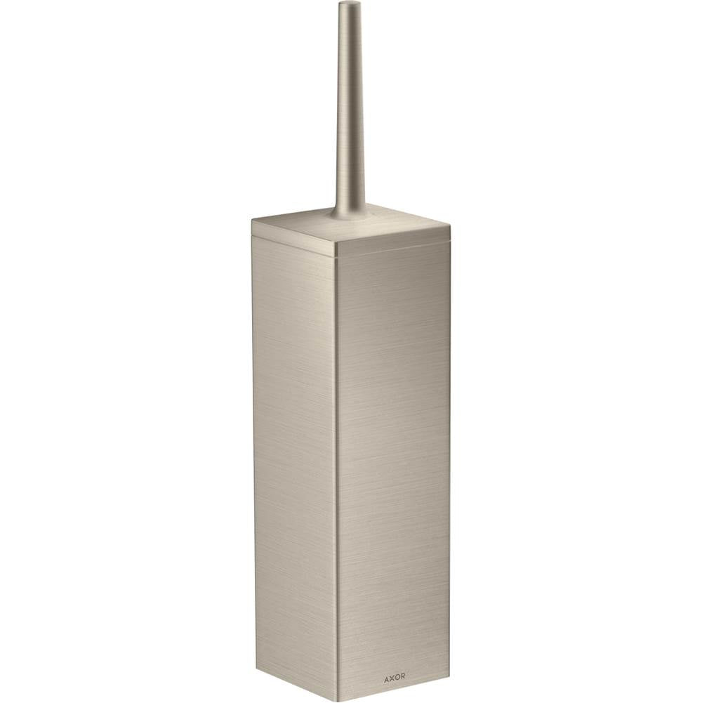 Axor - AXOR Universal Rectangular  Toilet Brush Holder, Wall-Mounted in Brushed Nickel - Brushed Nickel