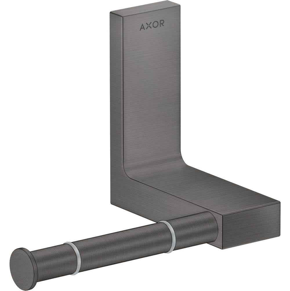 Axor - AXOR Universal Rectangular  Toilet Paper Holder in Brushed Black Chrome - Brushed Black Chrome