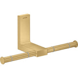 Axor - AXOR Universal Rectangular  Toilet Paper Holder Double in Brushed Gold Optic - Brushed Gold Optic