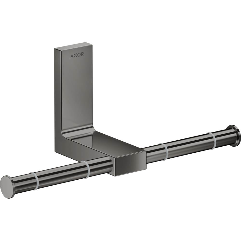 Axor - AXOR Universal Rectangular  Toilet Paper Holder Double in Polished Black Chrome - Polished Black Chrome